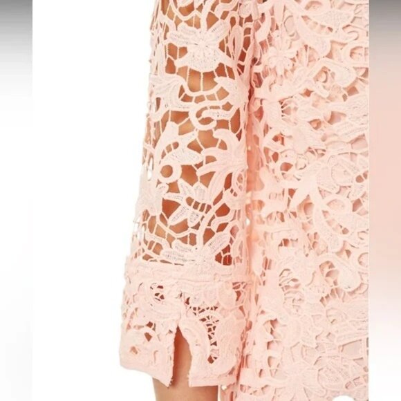 MING WANG Jacket Floral Lace Hook Eye Latch Light Pink size Medium - Picture 5 of 14